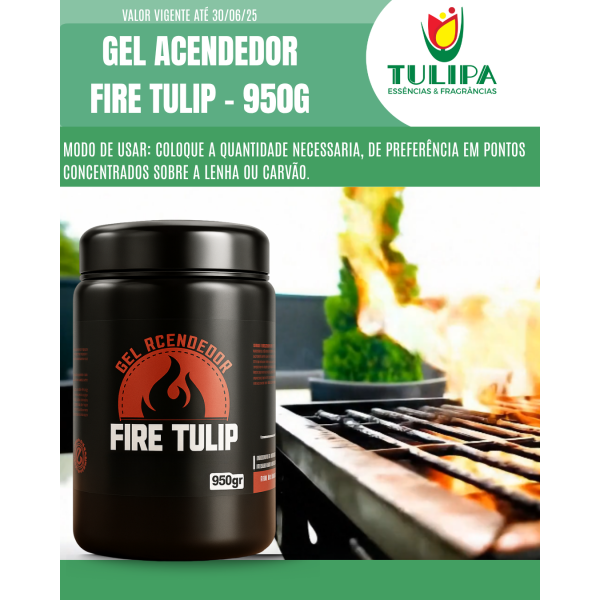 GEL ACENDEDOR (CHURRASCO) FIRE TULIP - 950G
