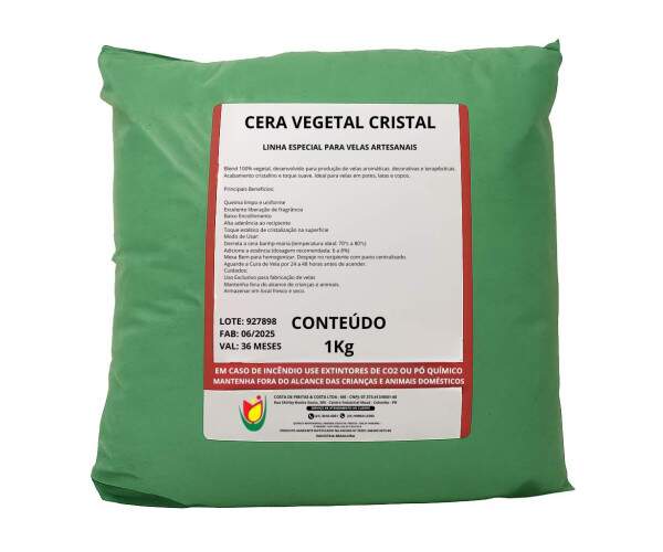 Parafina Areia Cristal Vegana - Cera Vegetal de Alta Qualidade (1kg)