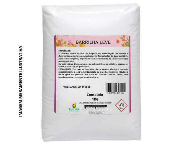 BARRILHA LEVE 1KG - Carbonato de Sdio para Piscina, Limpeza e Regulador de pH