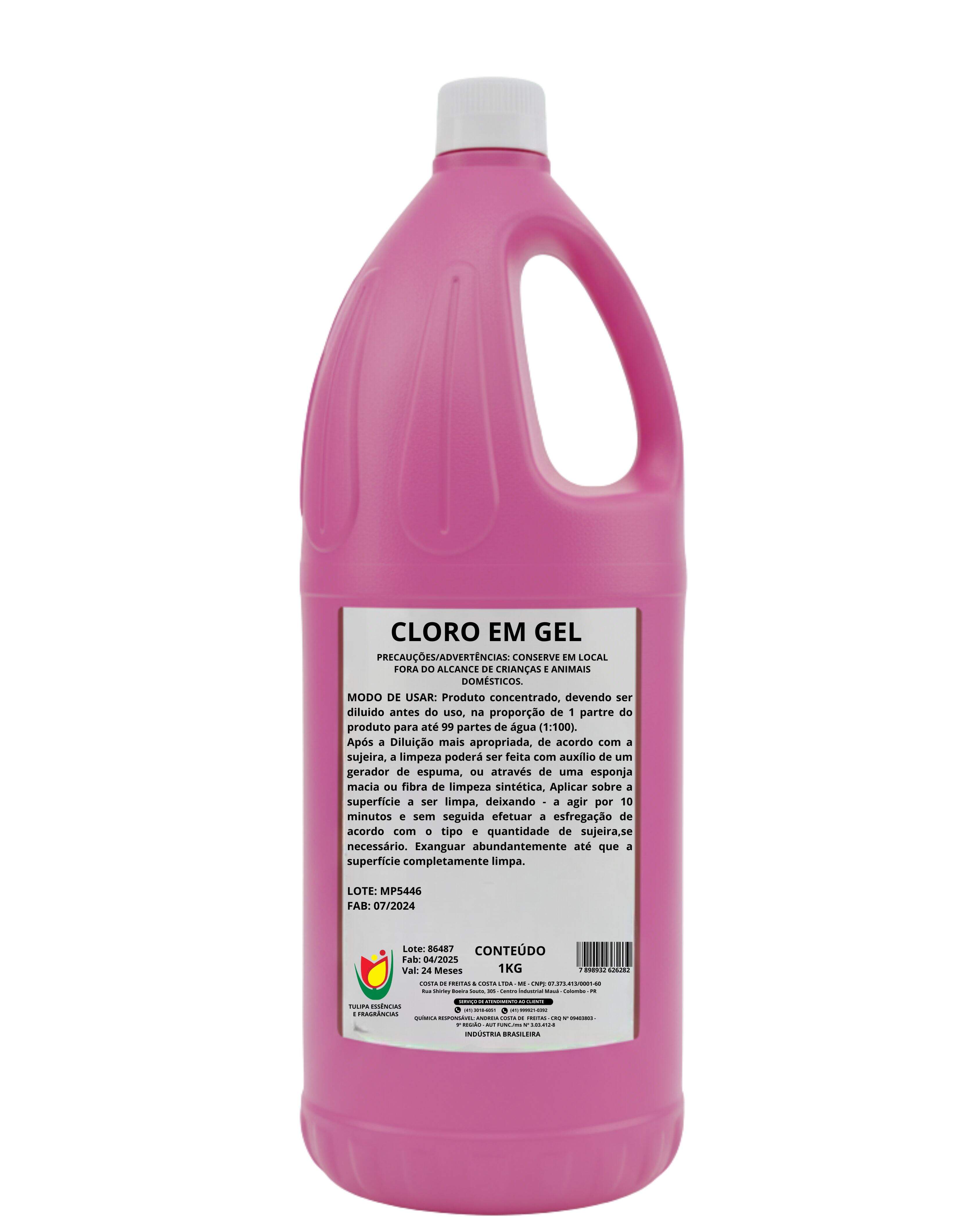 Cloro em Gel Concentrado 2L - Limpeza Poderosa para Seu Lar