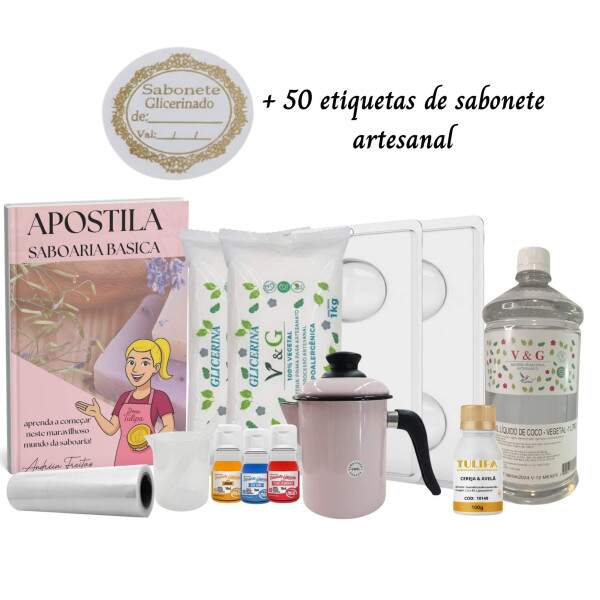 Kit Completo para Iniciantes em Sabonaria - Crie Sabonetes Artesanais (V&G)