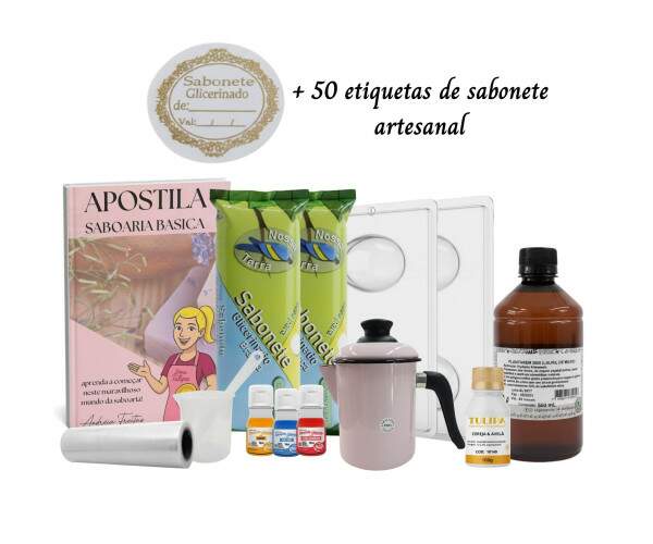 Kit Completo para Iniciantes em Sabonaria - Crie Sabonetes Artesanais (NOSSA TERRA)