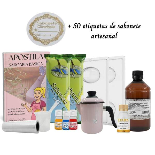 Kit Completo para Iniciantes em Sabonaria - Crie Sabonetes Artesanais (NOSSA TERRA)