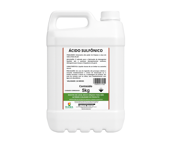 ACIDO SULFONICO 90% 5KG - Lquido de Alta Performance para Limpeza Profunda