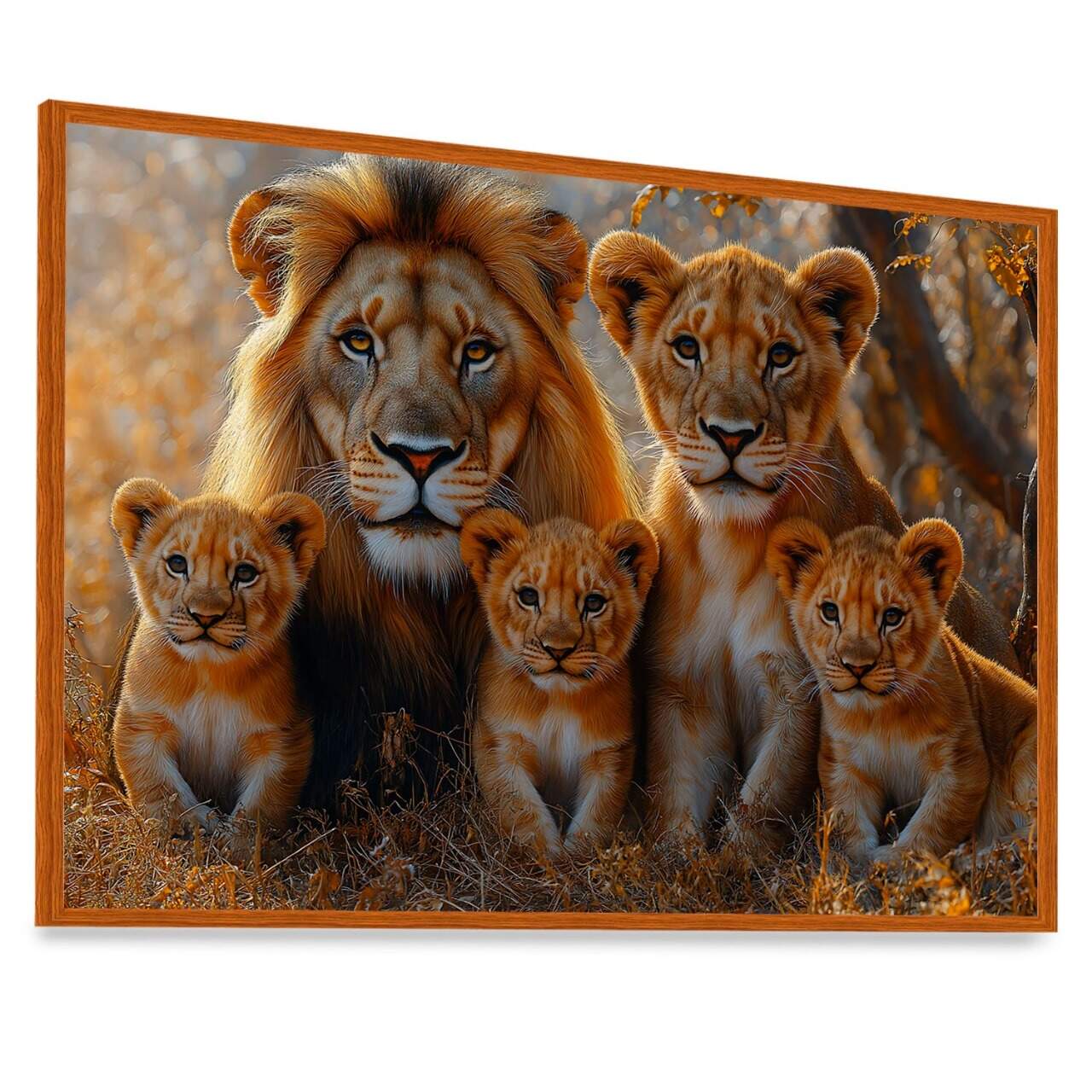 LLICA ポスター 3点セット Quadro Decorativo Selva Familia Leões Leão Leoa F Art Parede Quadros