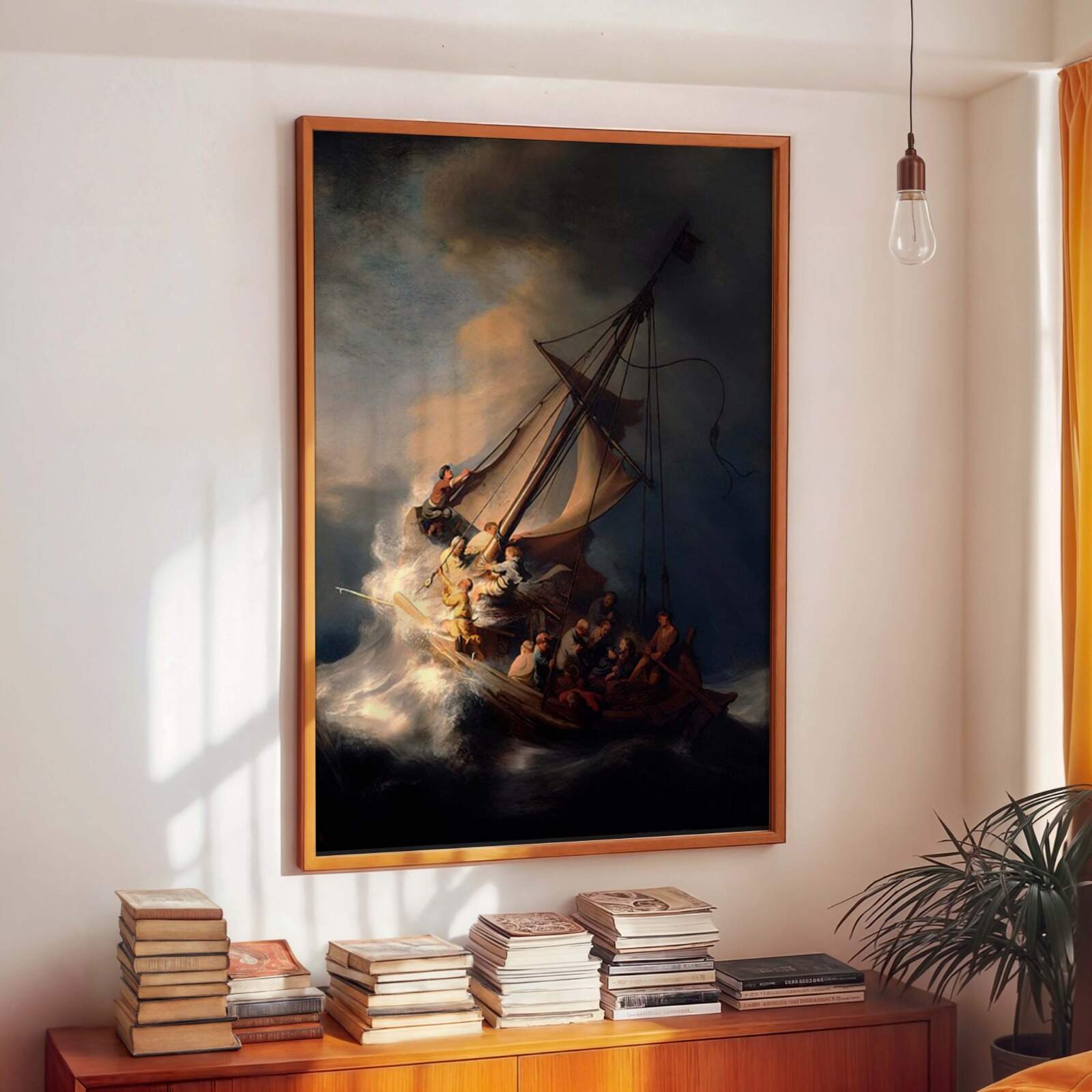 REMRDIOS BARO 画集 Quadro Decorativo Rembrandt ? A Tempestade no Mar da Galileia, Arte