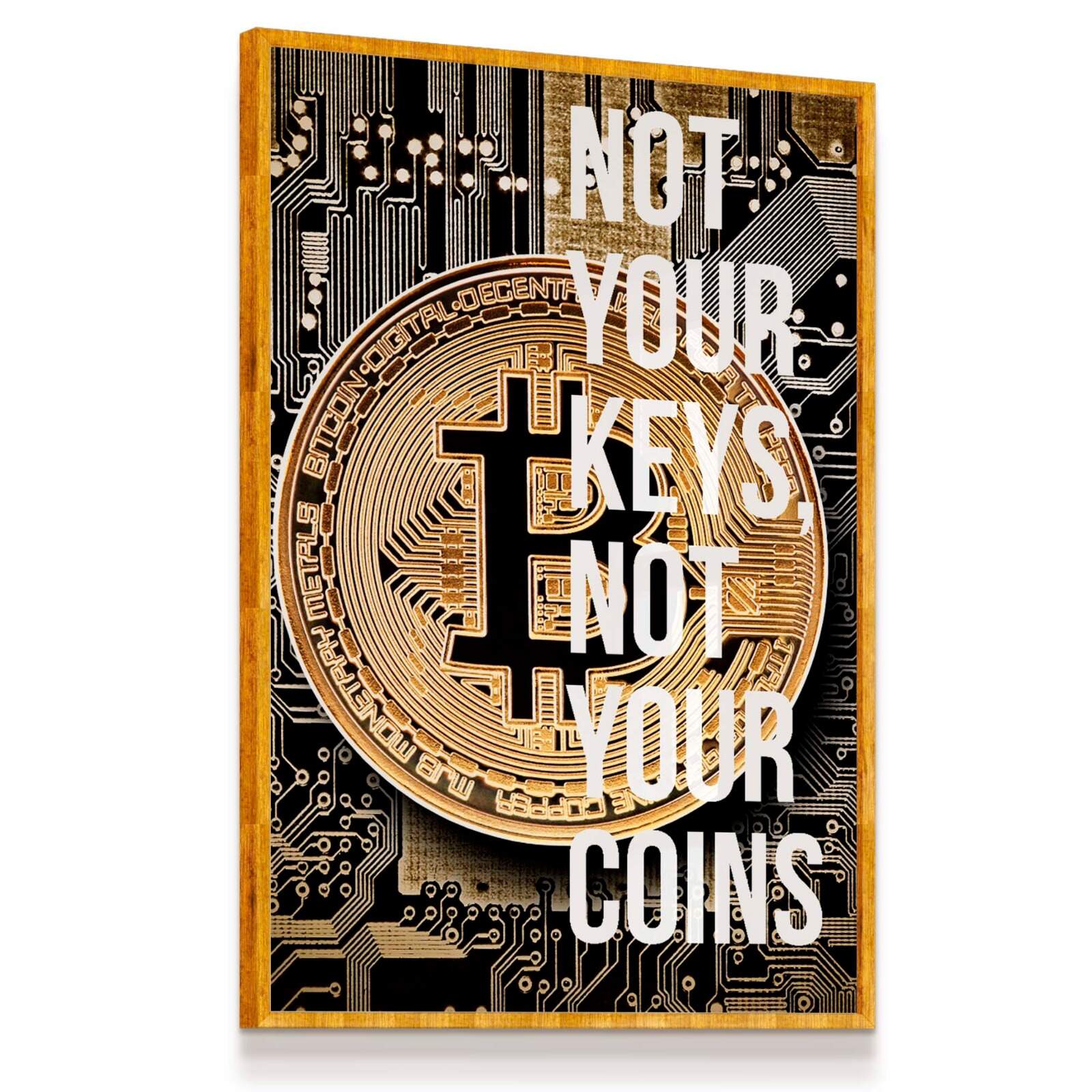 Quadro Decorativo Bitcoin Not Your Keys Not Your Coins Cripto Moedas