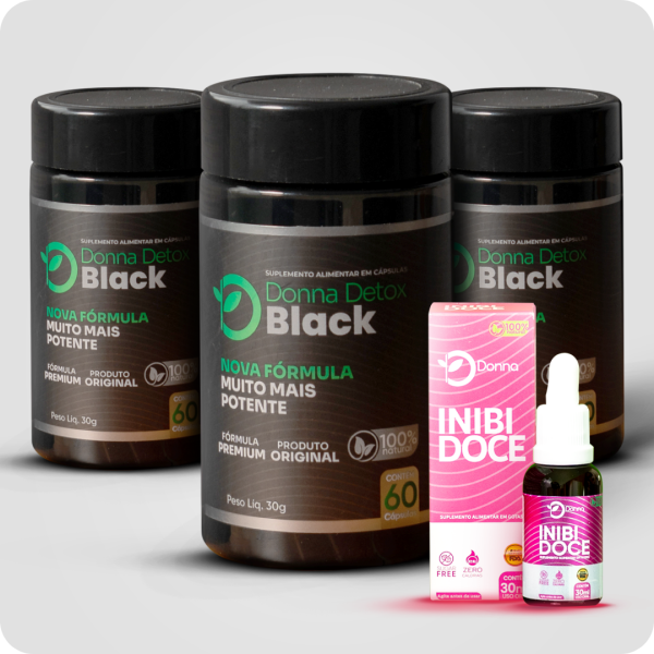 Combo - 3 Donna Detox Black + 1 Inibidoce