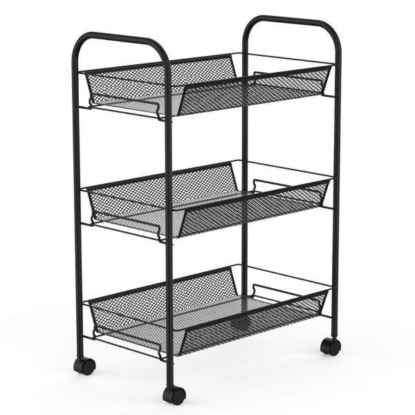 CARRINHO ORGANIZADOR MULTIUSO 3 PRATELEIRAS NEW YORK