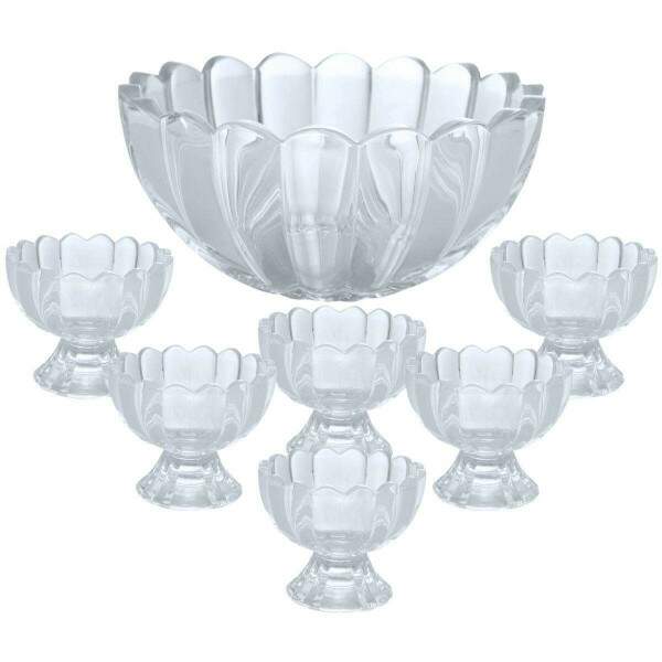 CONJUNTO 7 PEAS BOWL DE 1,1 LITROS COM 6 TAAS PARA SOBREMESA GENEVA 125ML