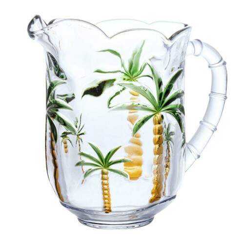 JARRA DE CRISTAL PALM HAND PAINTING 1,3 LITROS