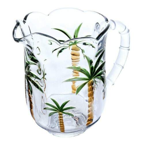 JARRA DE CRISTAL PALM HAND PAINTING 1,3 LITROS