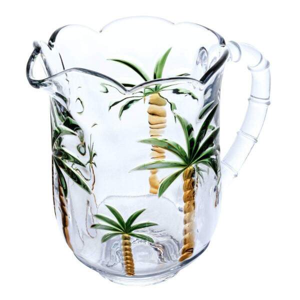 JARRA DE CRISTAL PALM HAND PAINTING 1,3 LITROS