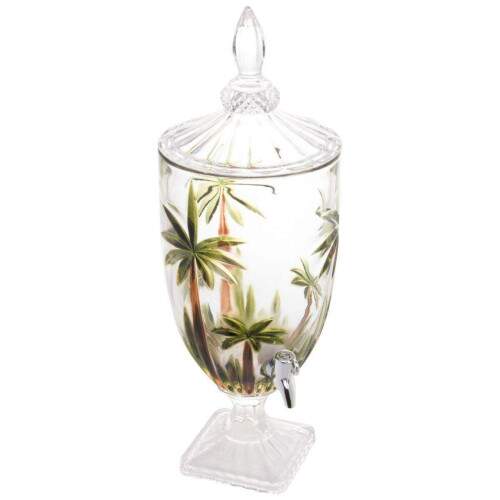 SUQUEIRA DE CRISTAL ECOLGICO COM P E TAMPA PALM TREE HANDPAINT 4 LITROS