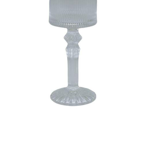 JOGO COM 6 TAA PARA GUA E VINHO DE VIDRO GRAFFIATO 260ML BORDA DOURADA