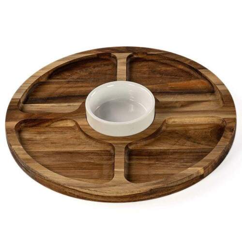 PETISQUEIRA REDONDA COM 4 DIVISES E 1 POTE 30CM X 30CM