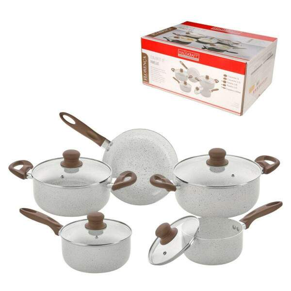 JOGO DE PANELAS COM INDUO FLORENA VANILA 5 PEAS