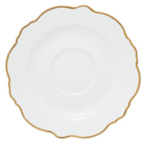 CONJUNTO 6 XCARAS DE CH DE PORCELANA COM PIRES COM FIO DE OURO MALDIVAS 180ML