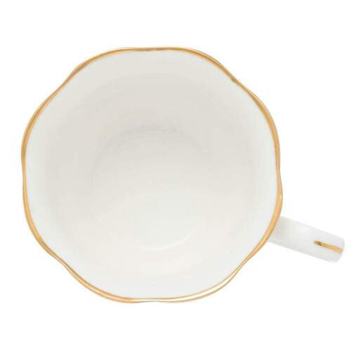 CONJUNTO 6 XCARAS DE CH DE PORCELANA COM PIRES COM FIO DE OURO MALDIVAS 180ML