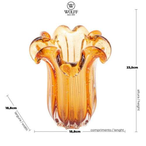 VASO DE VIDRO ITALY MBAR 19CM x 24CM