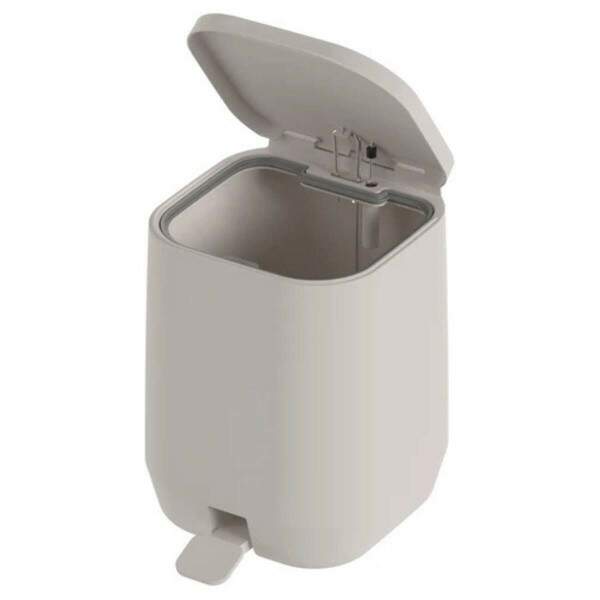 Lixeira De Pedal Aura 6l Bege Fechado Lx400bgf Ou - Martiplast