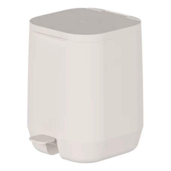 Lixeira De Pedal Aura 6l Bege Fechado Lx400bgf Ou - Martiplast