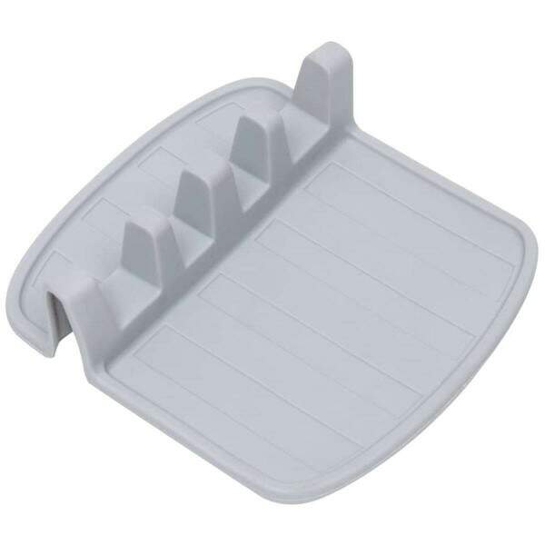 Descanso de Utenslio Cozinha Silicone Cinza Prtico Resistente