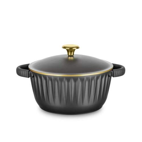 CONCEPT GOLD CONJUNTO DE PANELAS 4 PECAS DE ALUMINIO INJETADO COM CERAMICO COR PRETO