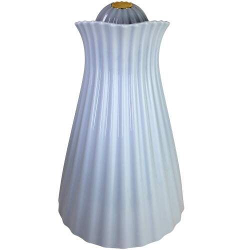 Garrafa Trmica Azul 1L ABS Tampa Dourada Elegante Caf