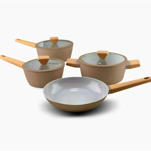 Jogo De Panelas Norma Em Alumnio Revestimento Cermico 4 Peas Fendi Mocha 31296 Fullfit