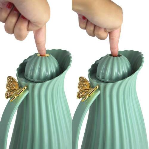 Garrafa Trmica Borboleta 1L Verde Menta Elegante