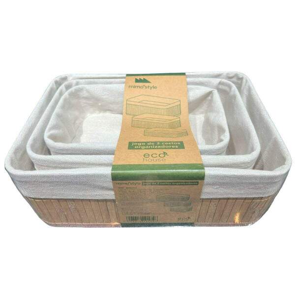 CESTO ORGANIZADOR 3 PEAS BAMBU MIMO STYLE