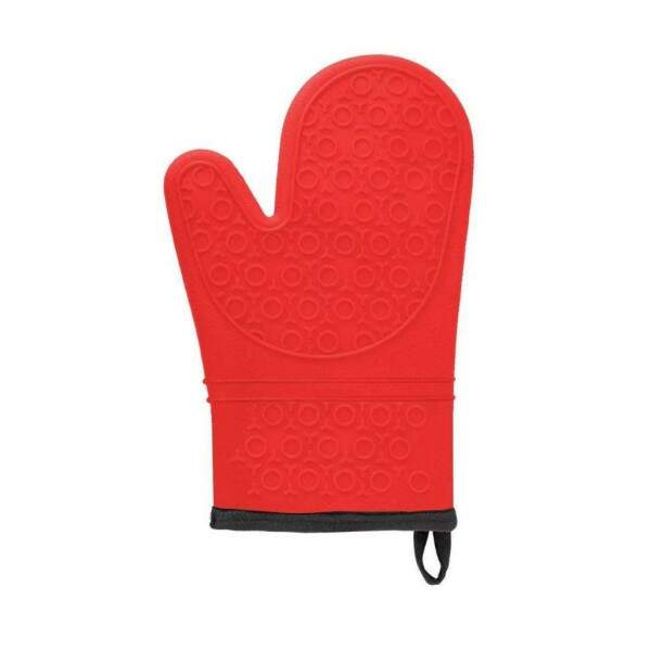 LUVA DE SILICONE COM BARRA DE TECIDO PARA COZINHA 29CM