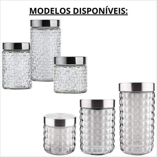 CONJUNTO DE POTES ORGANIZADOR COZINHA 3 PEAS EURO HOME