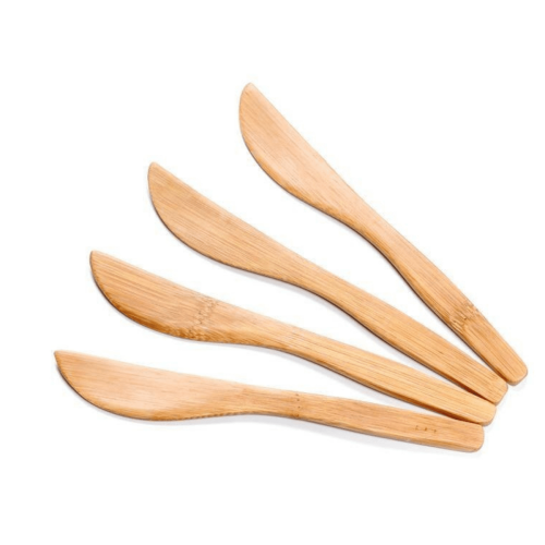 KIT 4 PEAS ESPTULAS PETISCO BAMBU NATURAL YOI