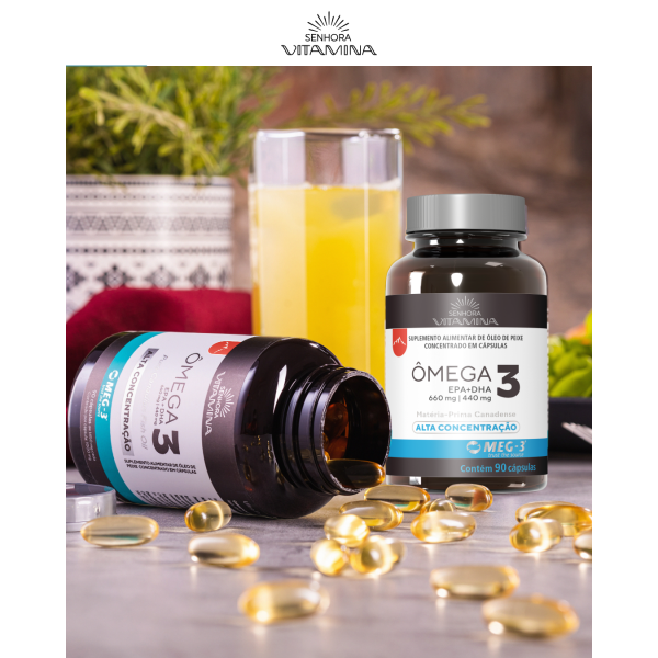 mega 3 Super Concentrado do Canad 1.100mg EPA DHA Certificado MEG-3 (5 potes)