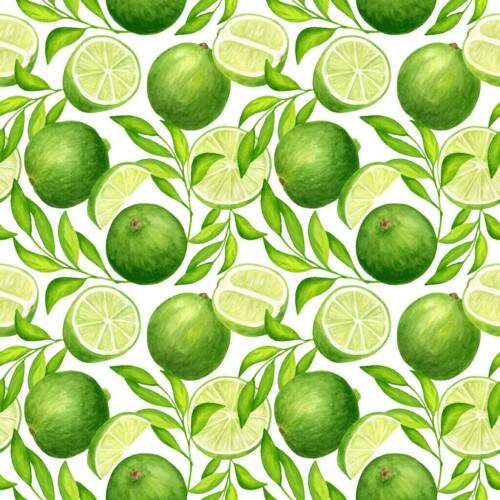 Tricoline Digital Frutas Lim�o ? Estampa Aquarelada C�trica