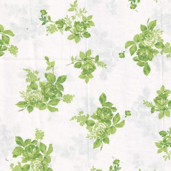 Tecido tricoline Floral Romantico Verde Limao 410096 