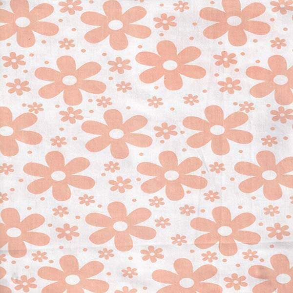 Tecido tricoline Floral Veneza cor Pessego Peach Fuzz 410088 