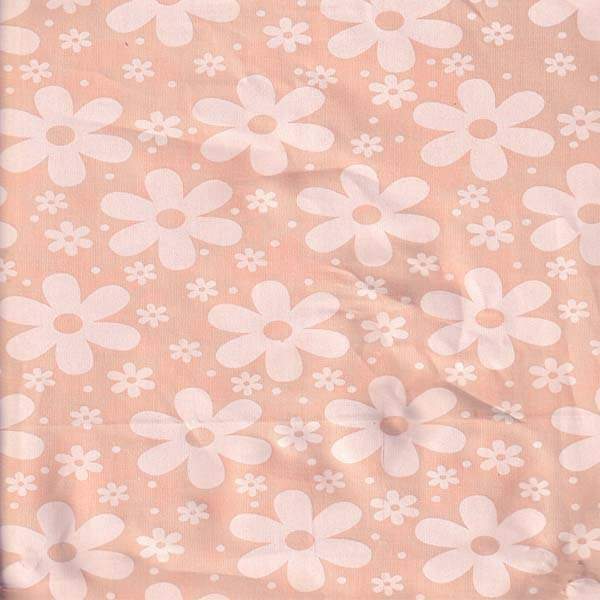 Tricoline Floral Veneza Fundo Tinto Pessego - Peach Fuzz