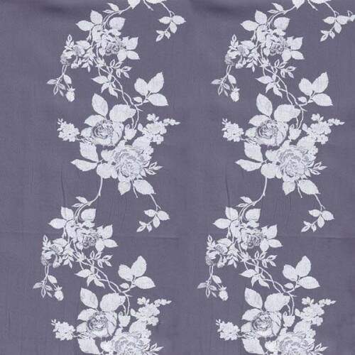 Tecido tricoline Floral Floratta Fundo Tinto Cinza M�dio