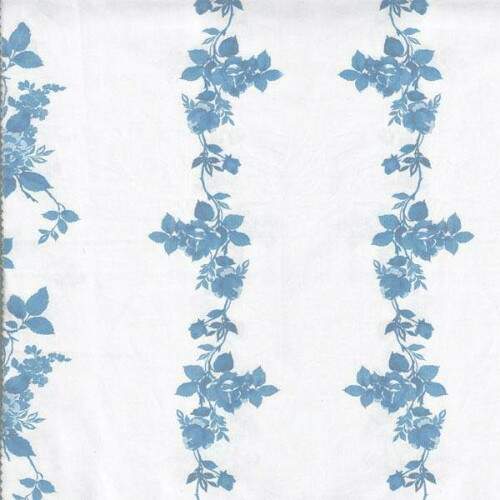 Tecido tricoline floral Floratta Fdo Off - 41 - Jeans 410038