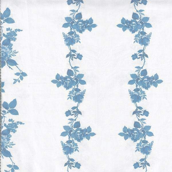 Tecido tricoline floral Floratta Fdo Off - 41 - Jeans 410038