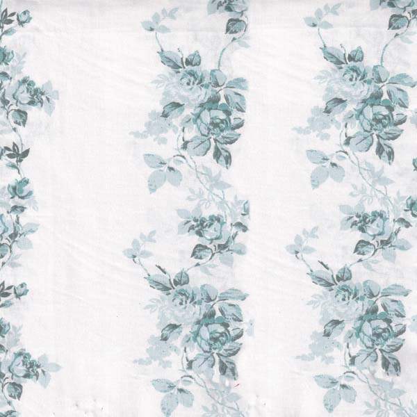 Tecido tricoline 100% algodao floral Floratta Fdo Off - Verde Cha 410038