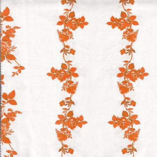 Tricoline floral 100% algodao Floratta Fdo Off - 144 - Laranja Intenso