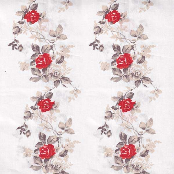 Tecido tricoline floral Floratta Fdo Off - 219 - Caqui com laranja 410038 