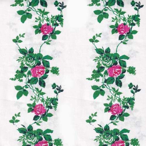 Tricoline estampado floral Floratta Fdo Off - 217 - Verde/rosa 410038