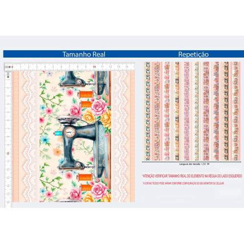 310052 - Tecido Tricoline Digital BARRADO MAQUINAs