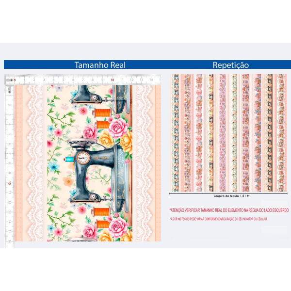 310052 - Tecido Tricoline Digital BARRADO MAQUINAs 