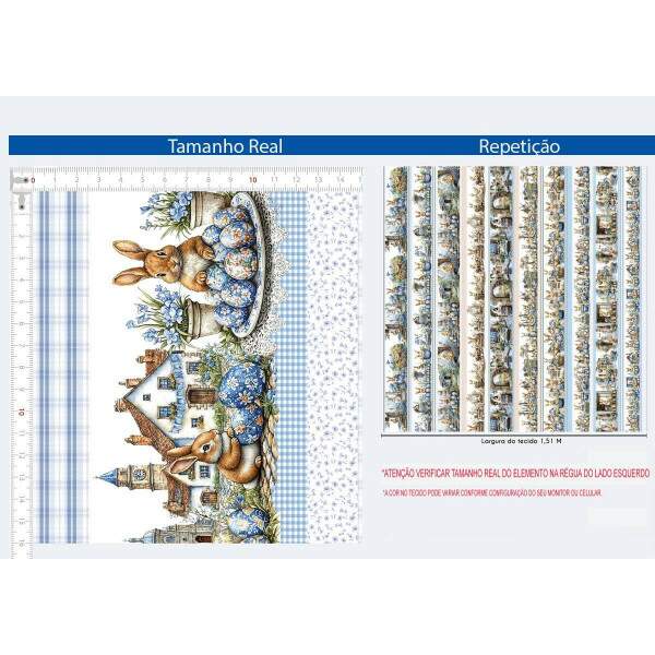 310052 - Tecido Digital COELHO PORCELANA BARRADO